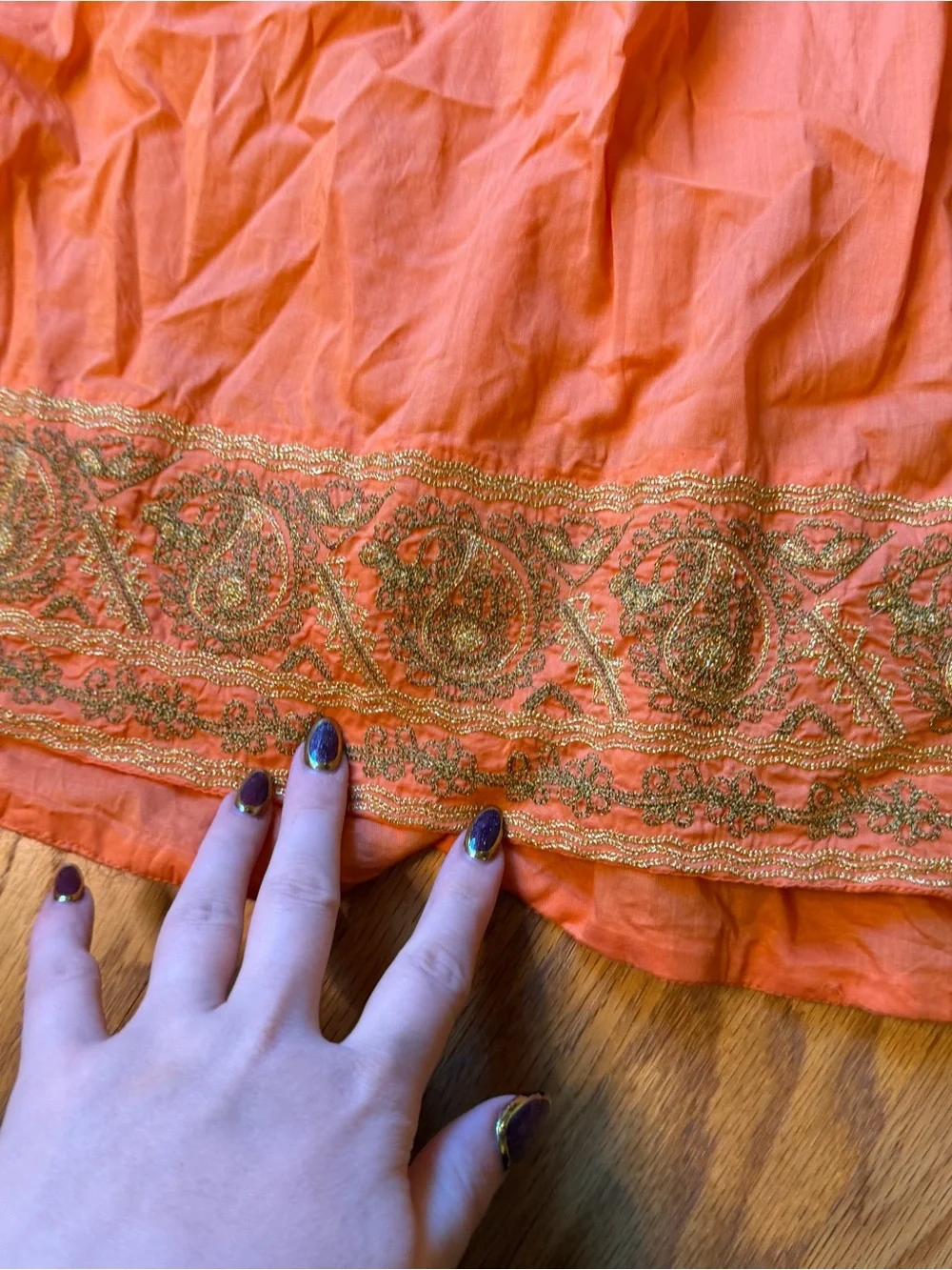Michael kors orange ren faire style blouse